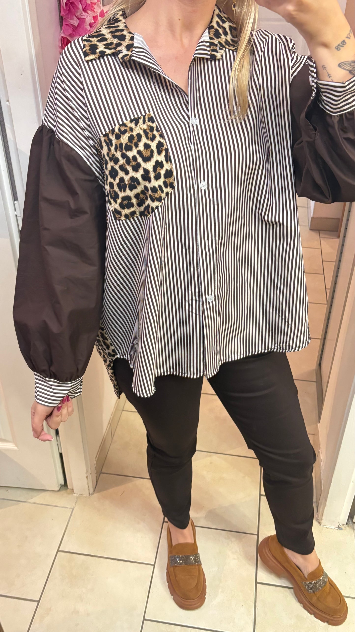 Chemisier oversize chocolat