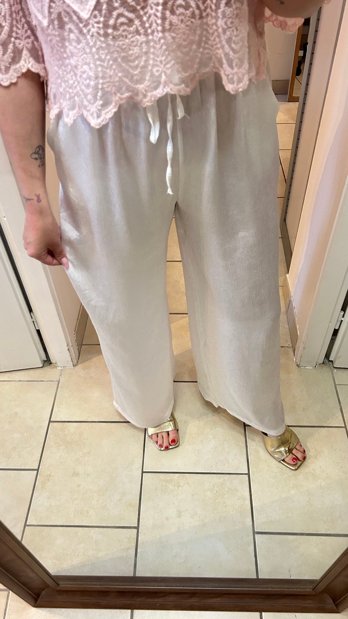 Pantalon en satin