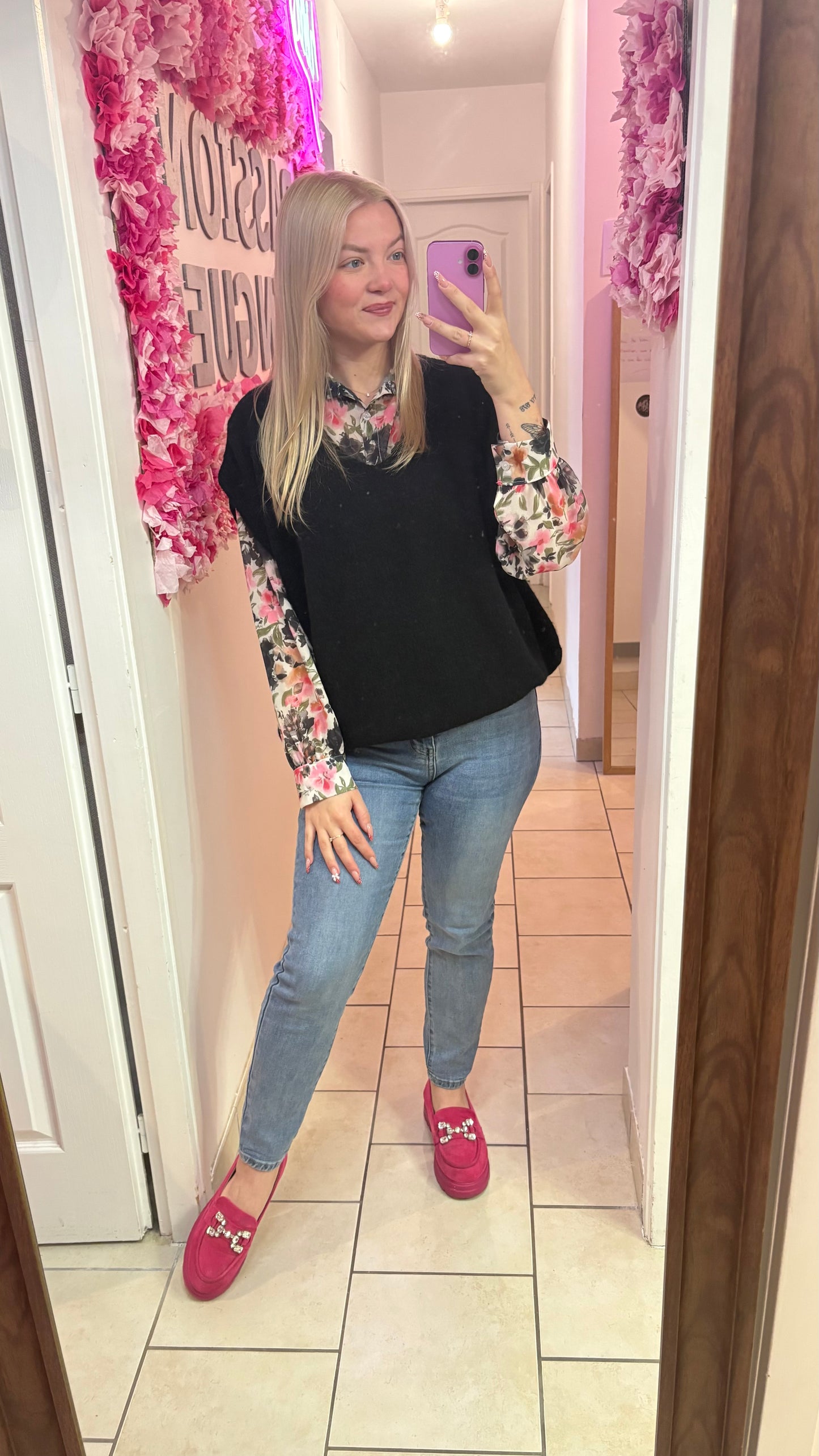 Pull sans manches noir