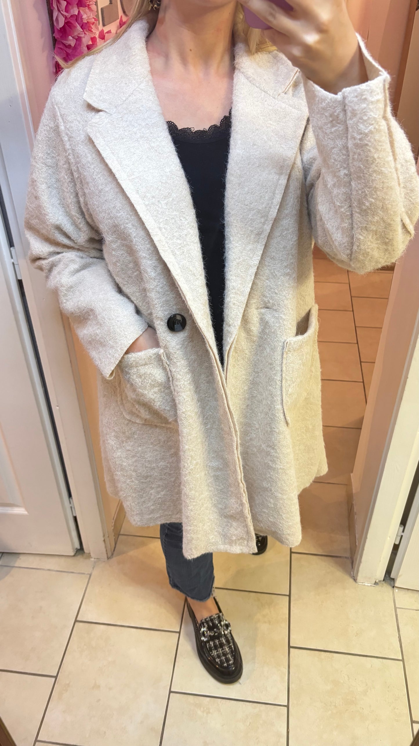 Manteau long beige