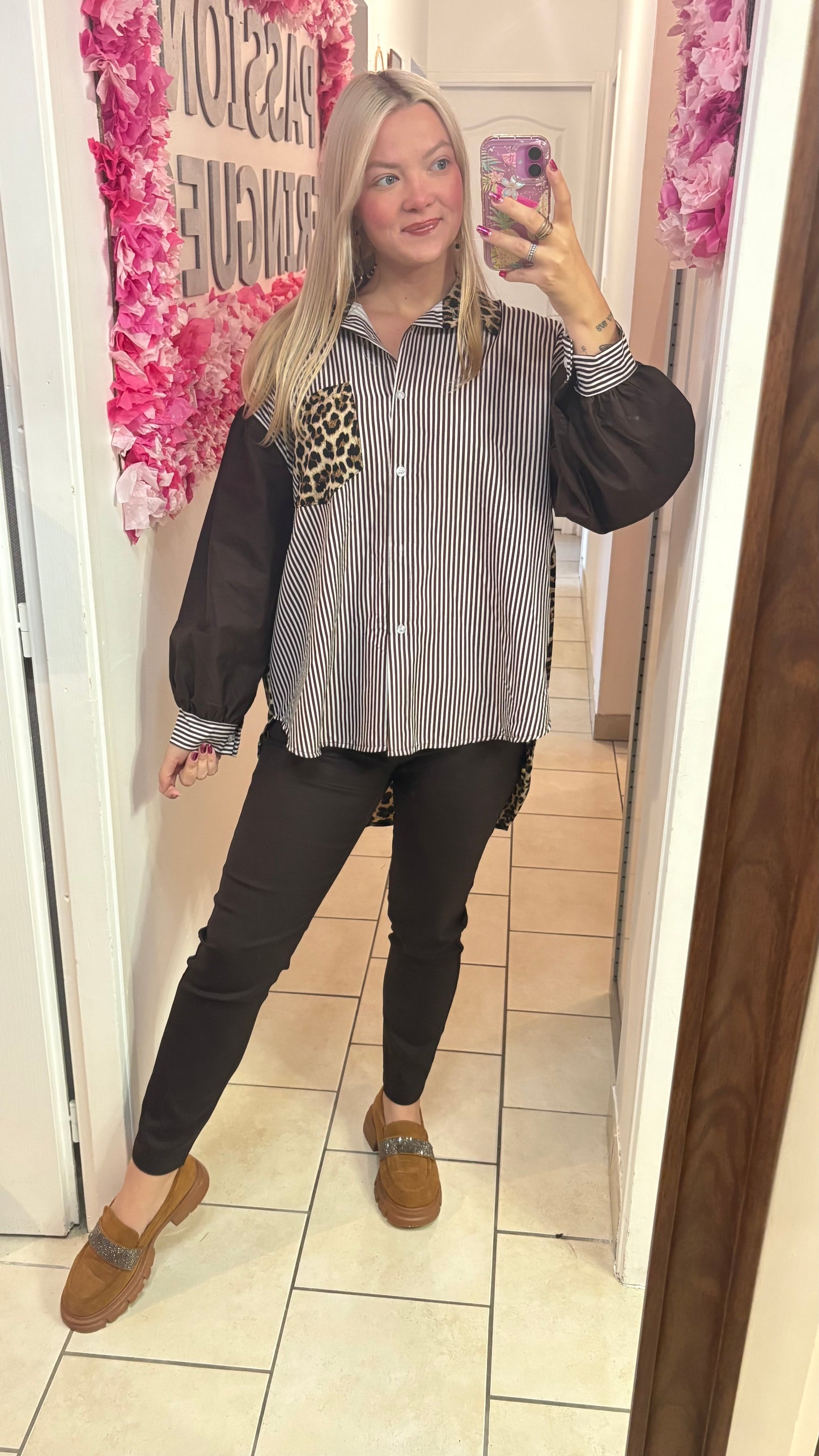 Chemisier oversize chocolat