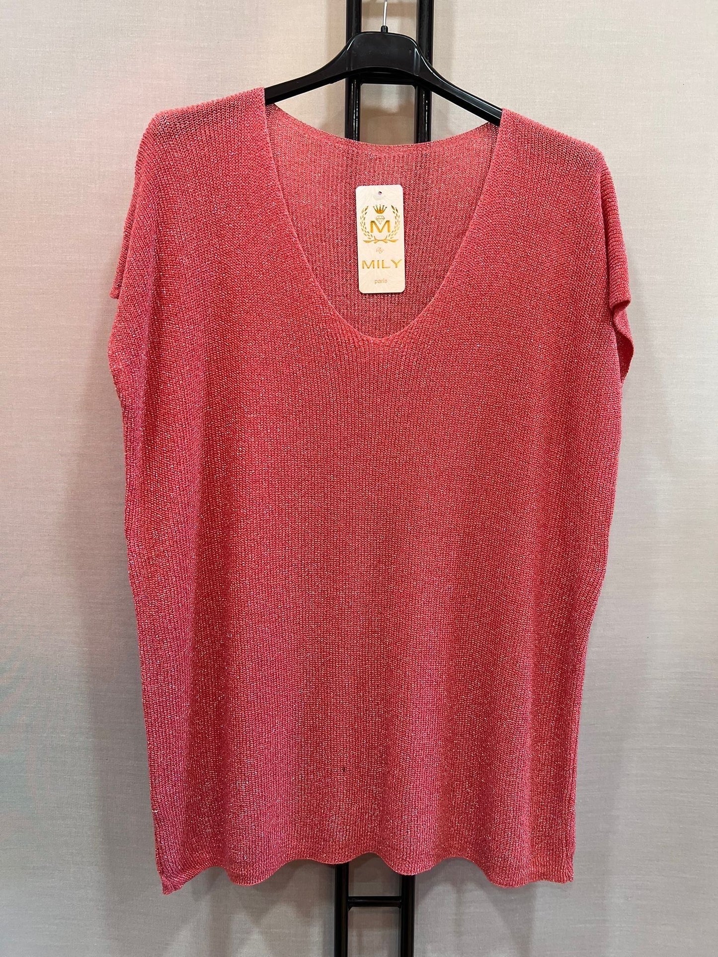 Top lurex corail 42/48