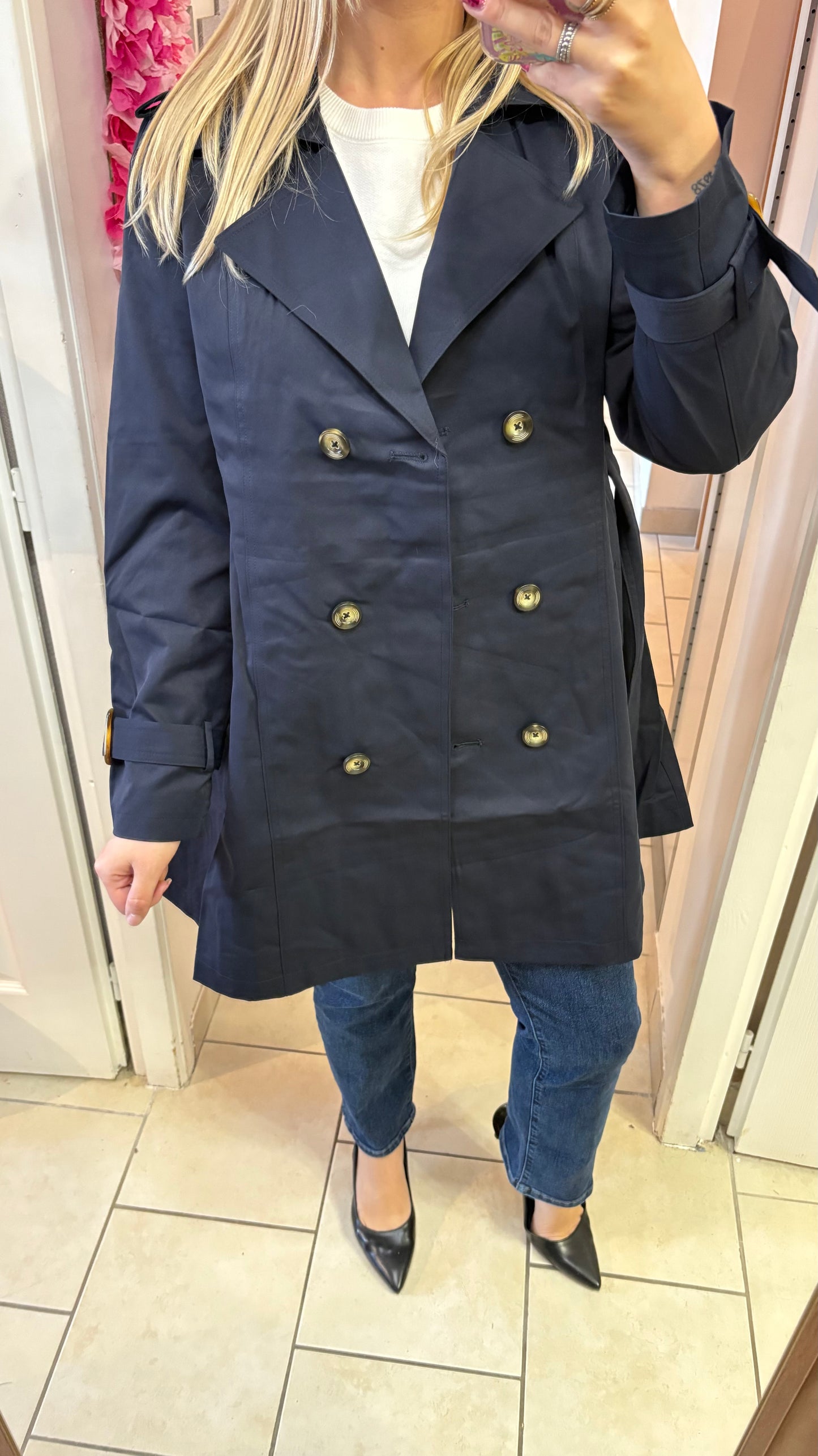 Trench bleu marine