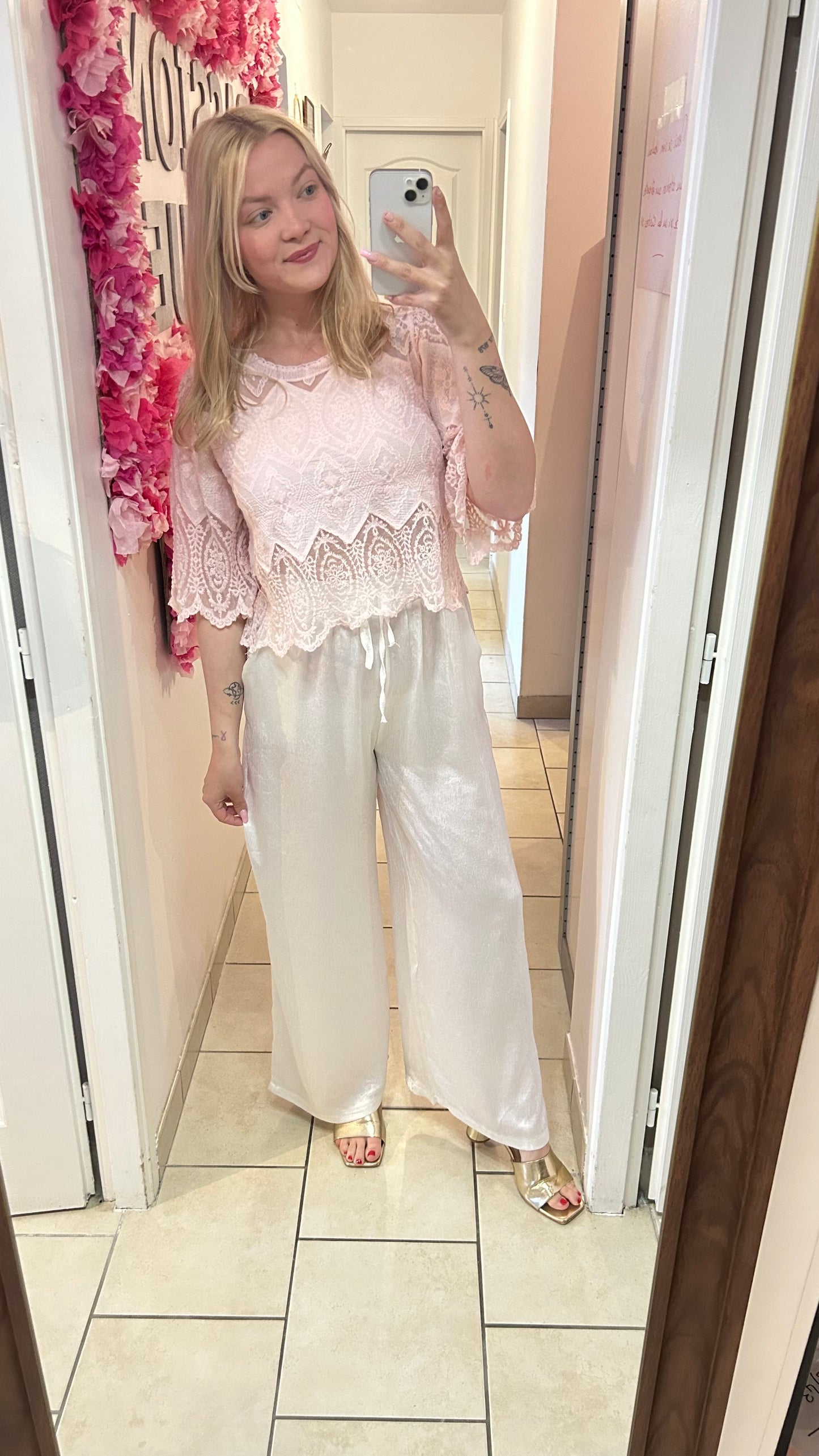 Pantalon en satin