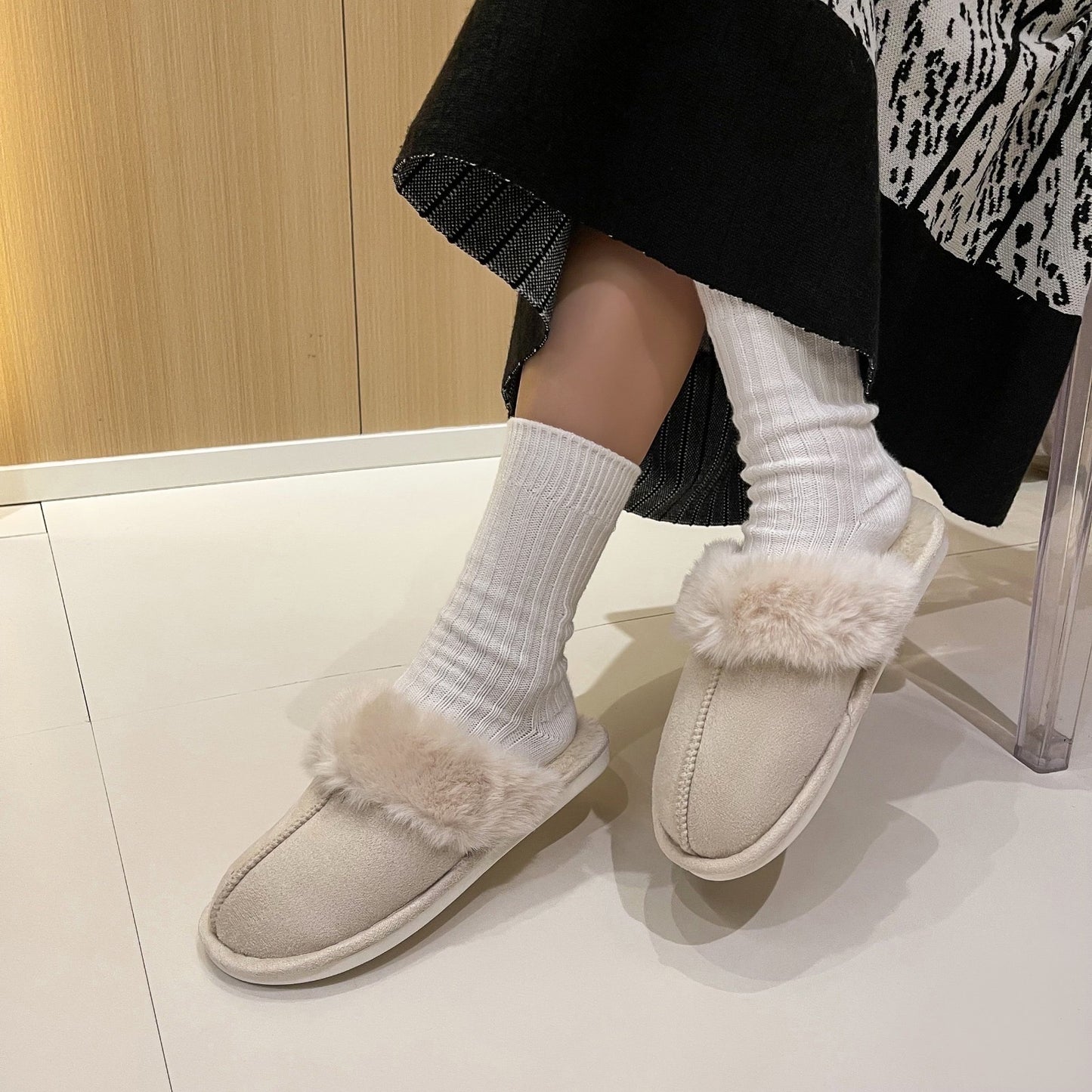Chaussons fourrés