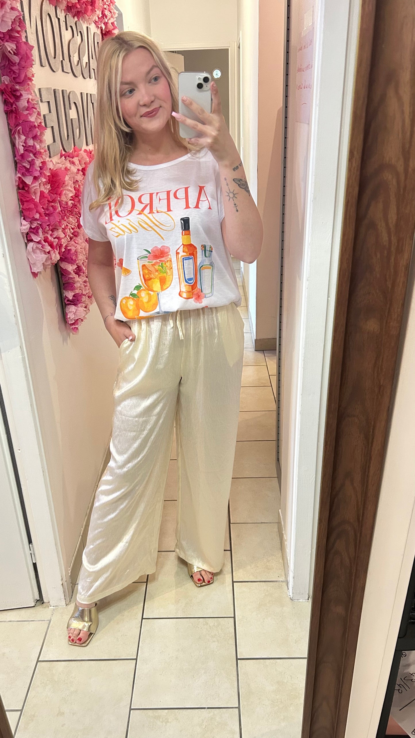 Pantalon en satin