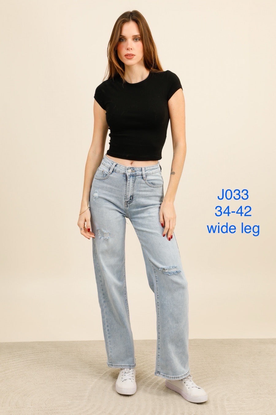 Jean Wide leg troué