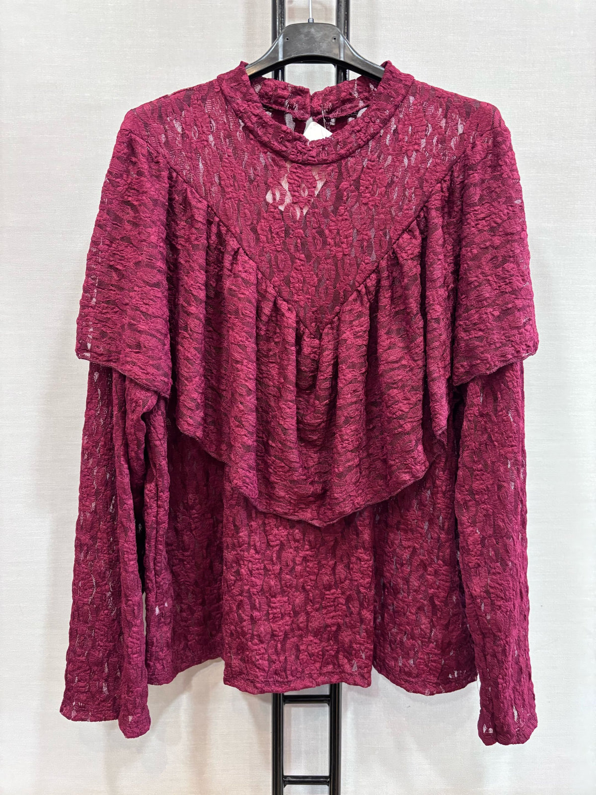 Blouse dentelle bordeaux 42/48