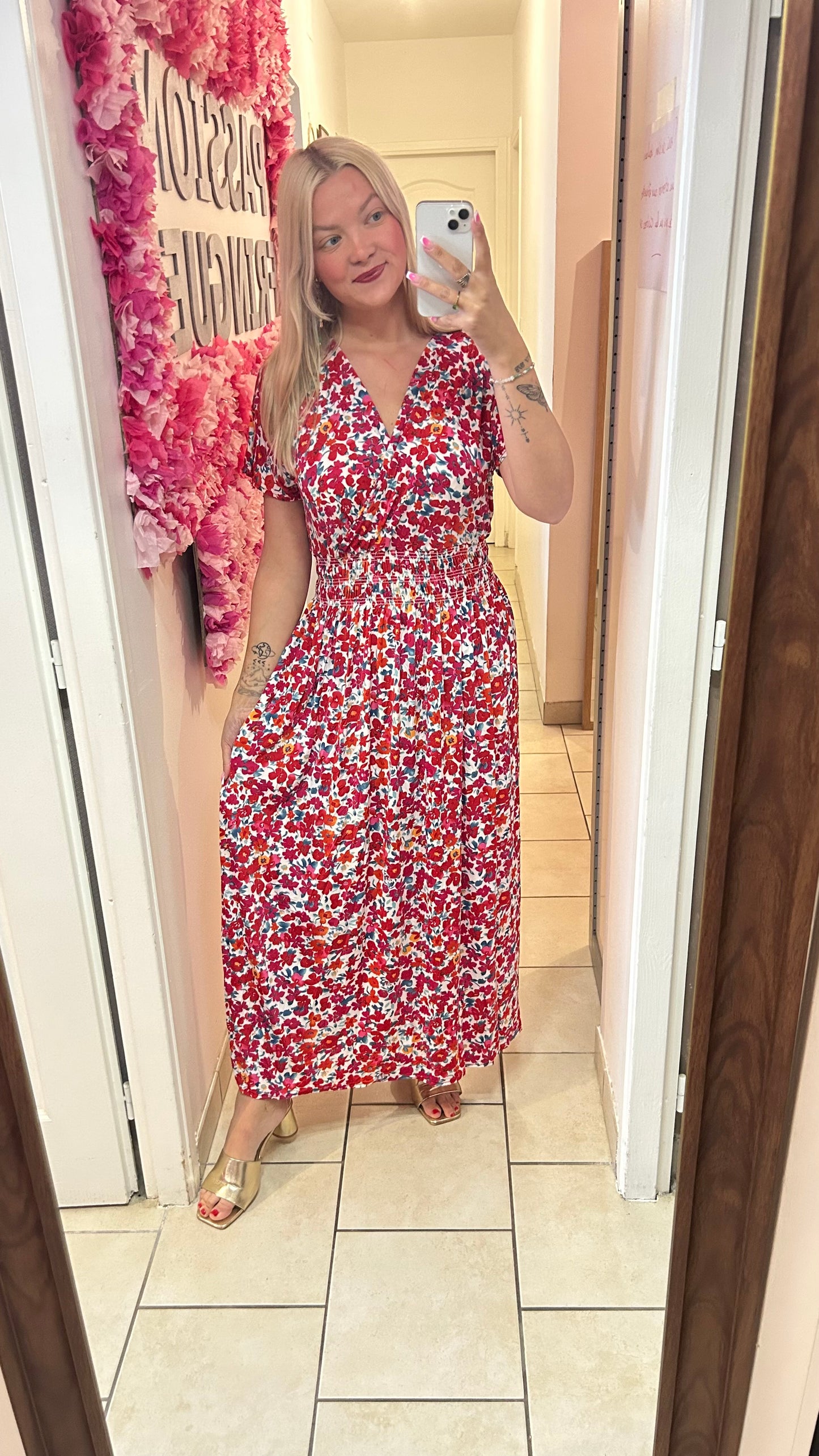 Robe longue magique à manches