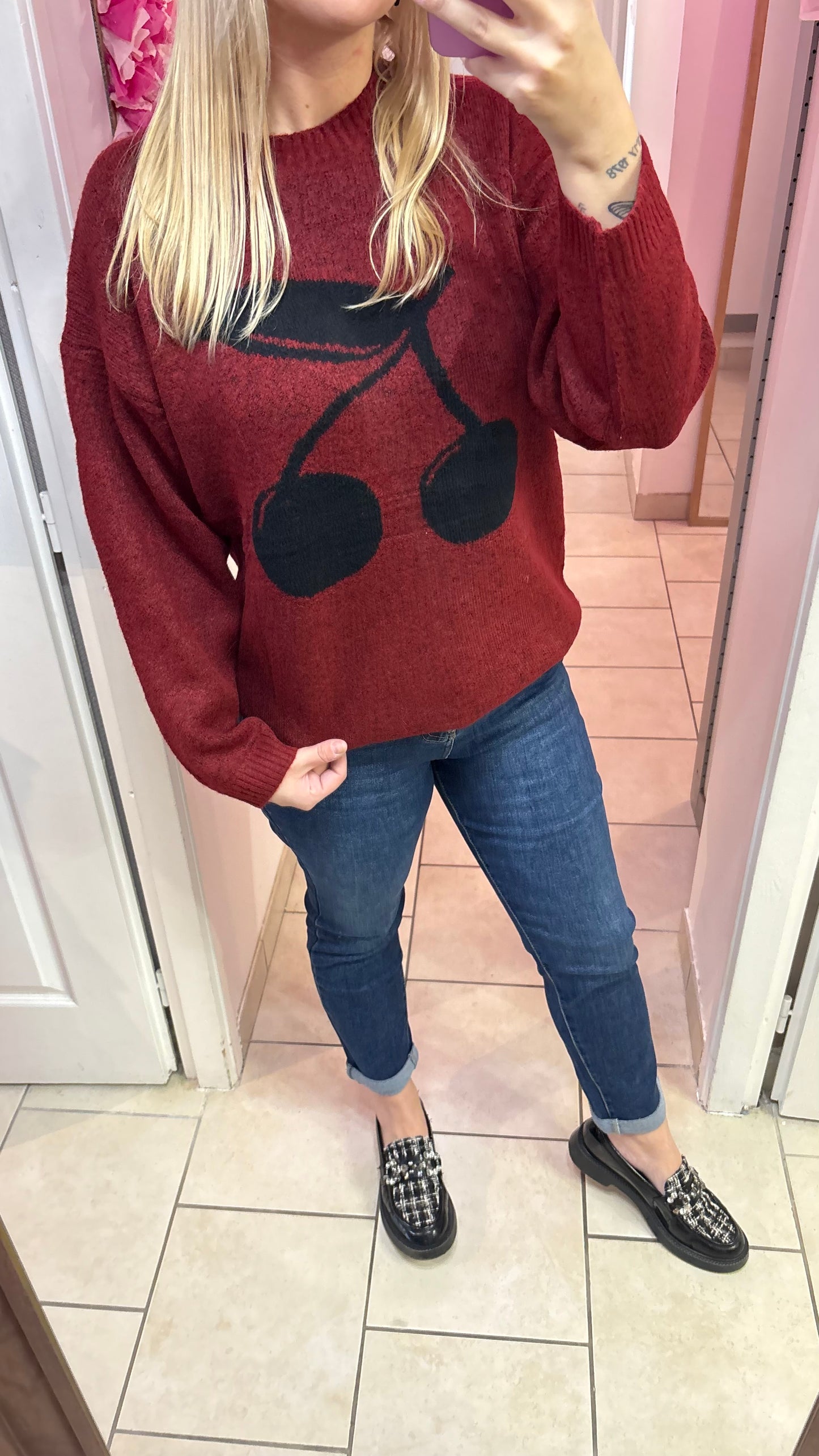 Pull cerise
