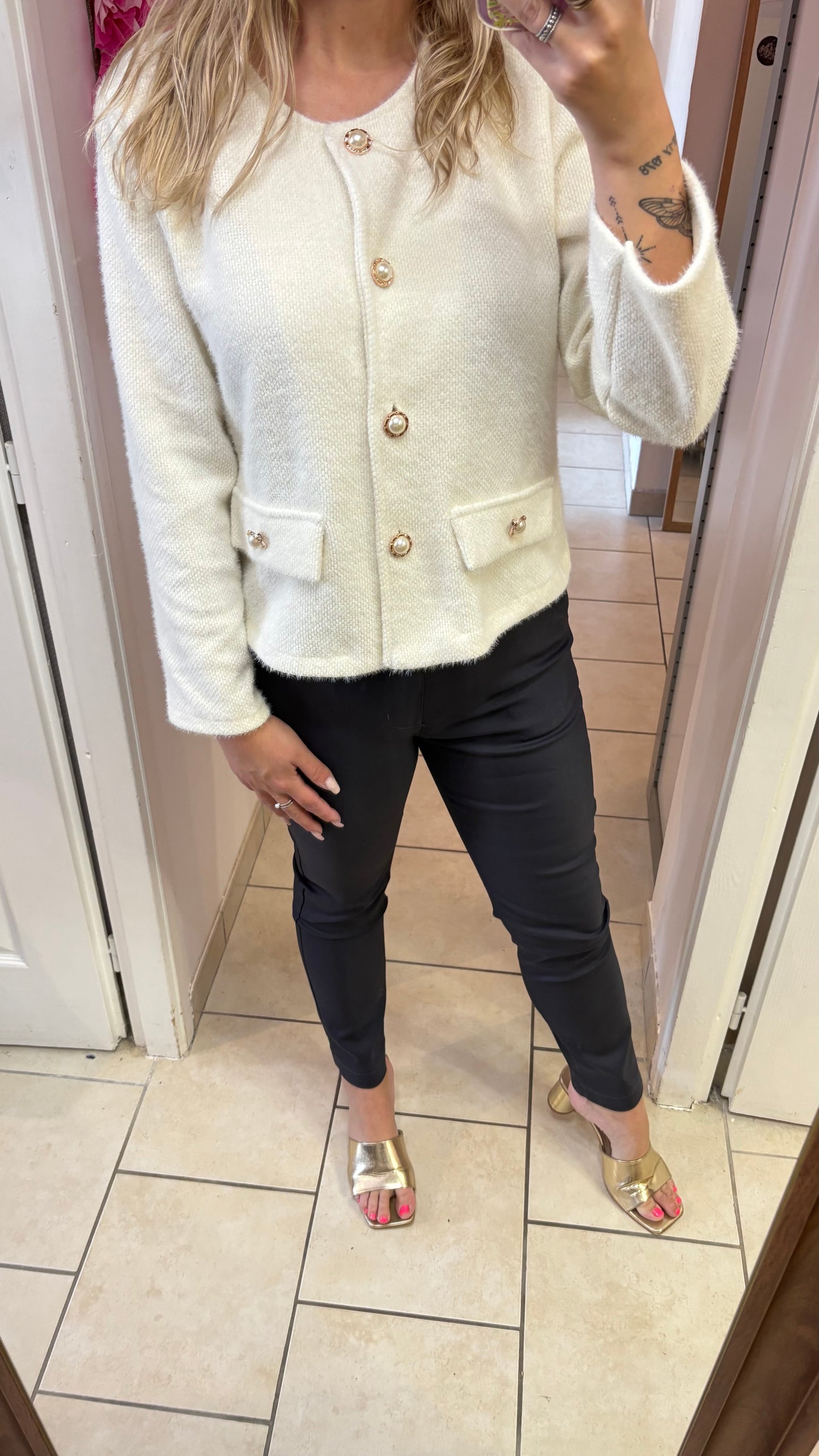 Veste blanche écru