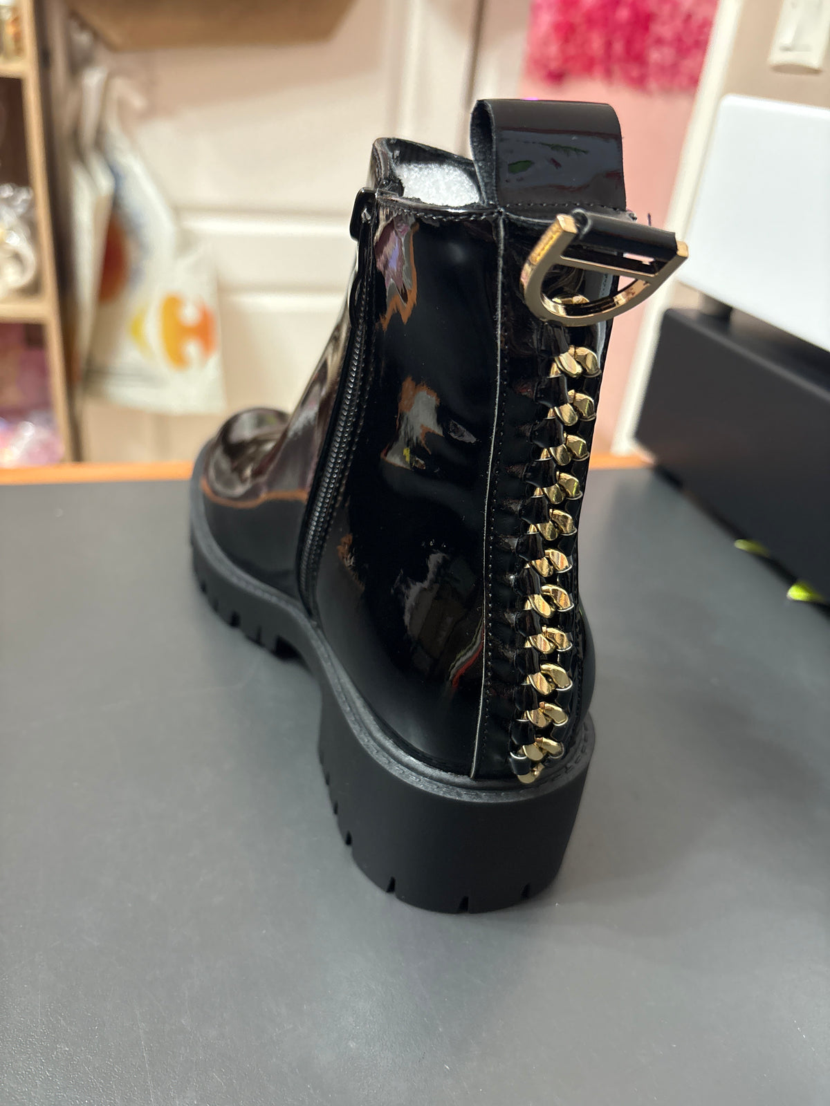 Bottines vernis noir