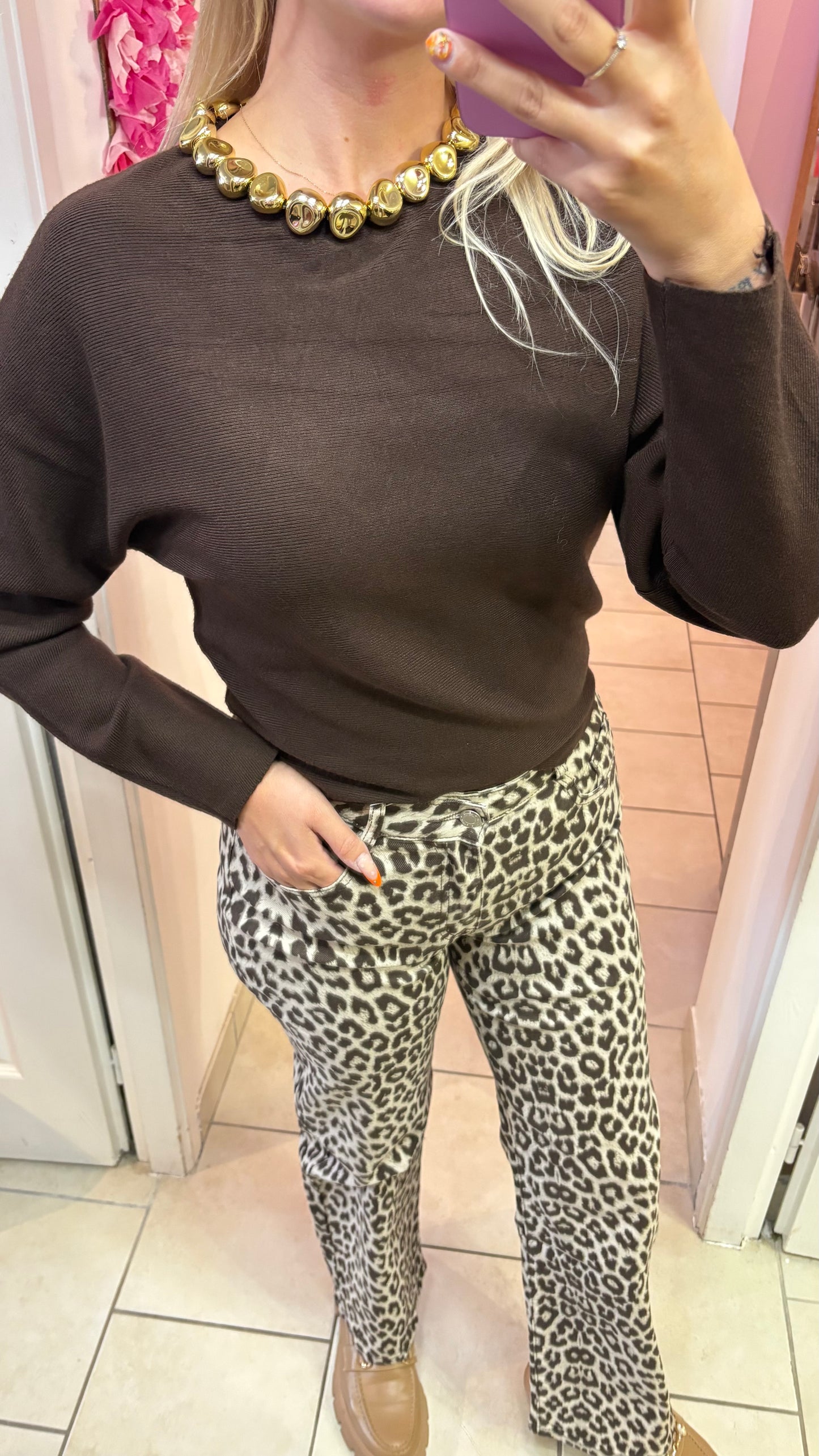 Pull choco à collier 34/40