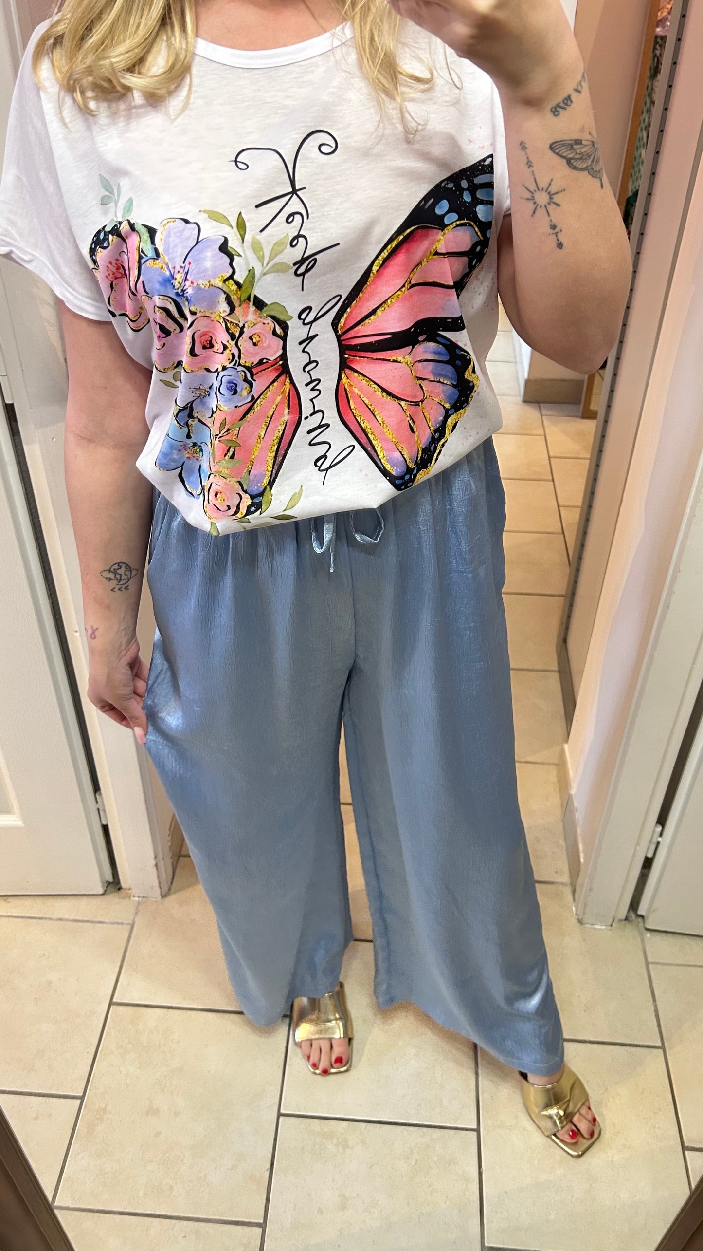 Pantalon en satin