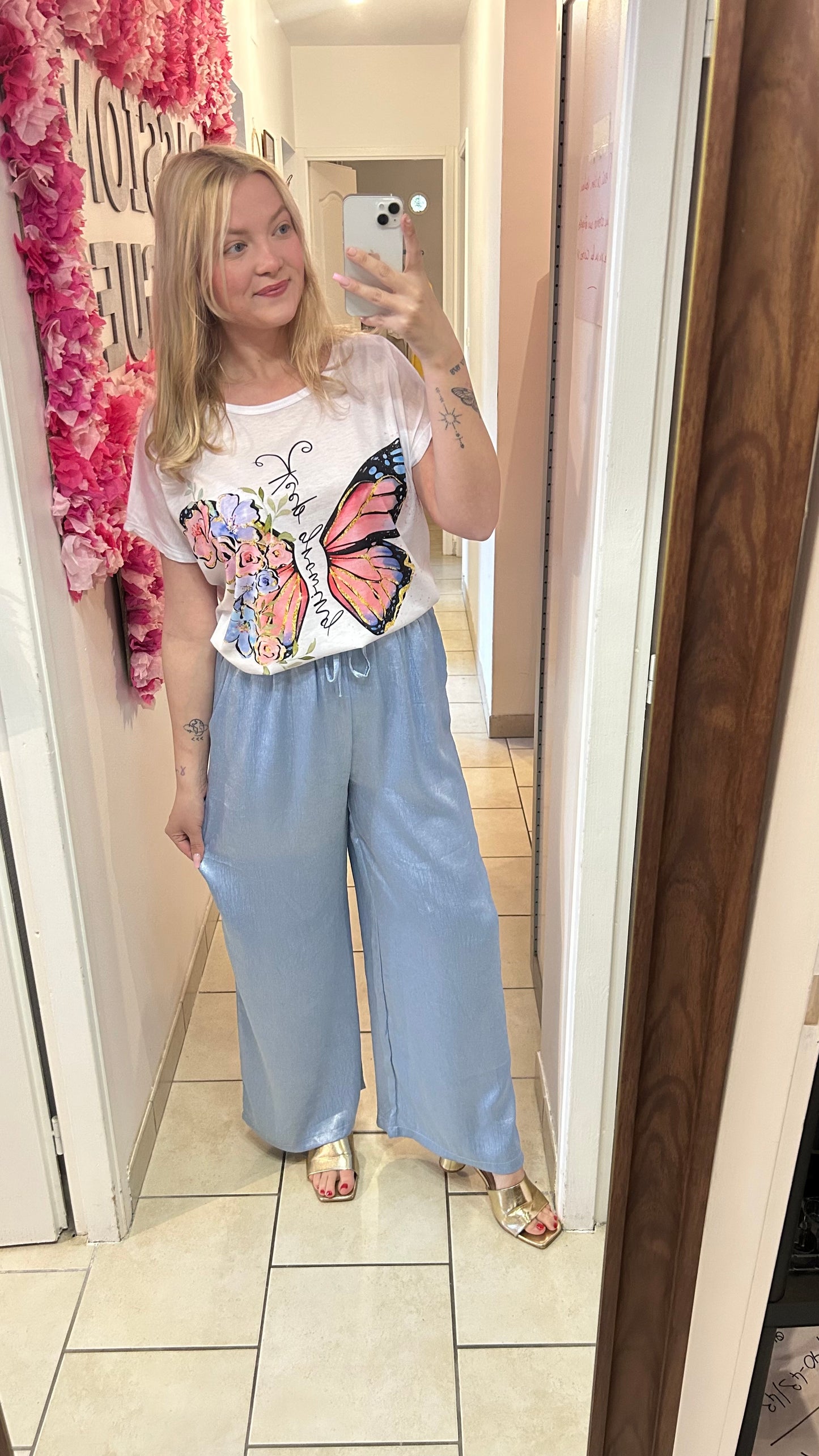 Pantalon en satin