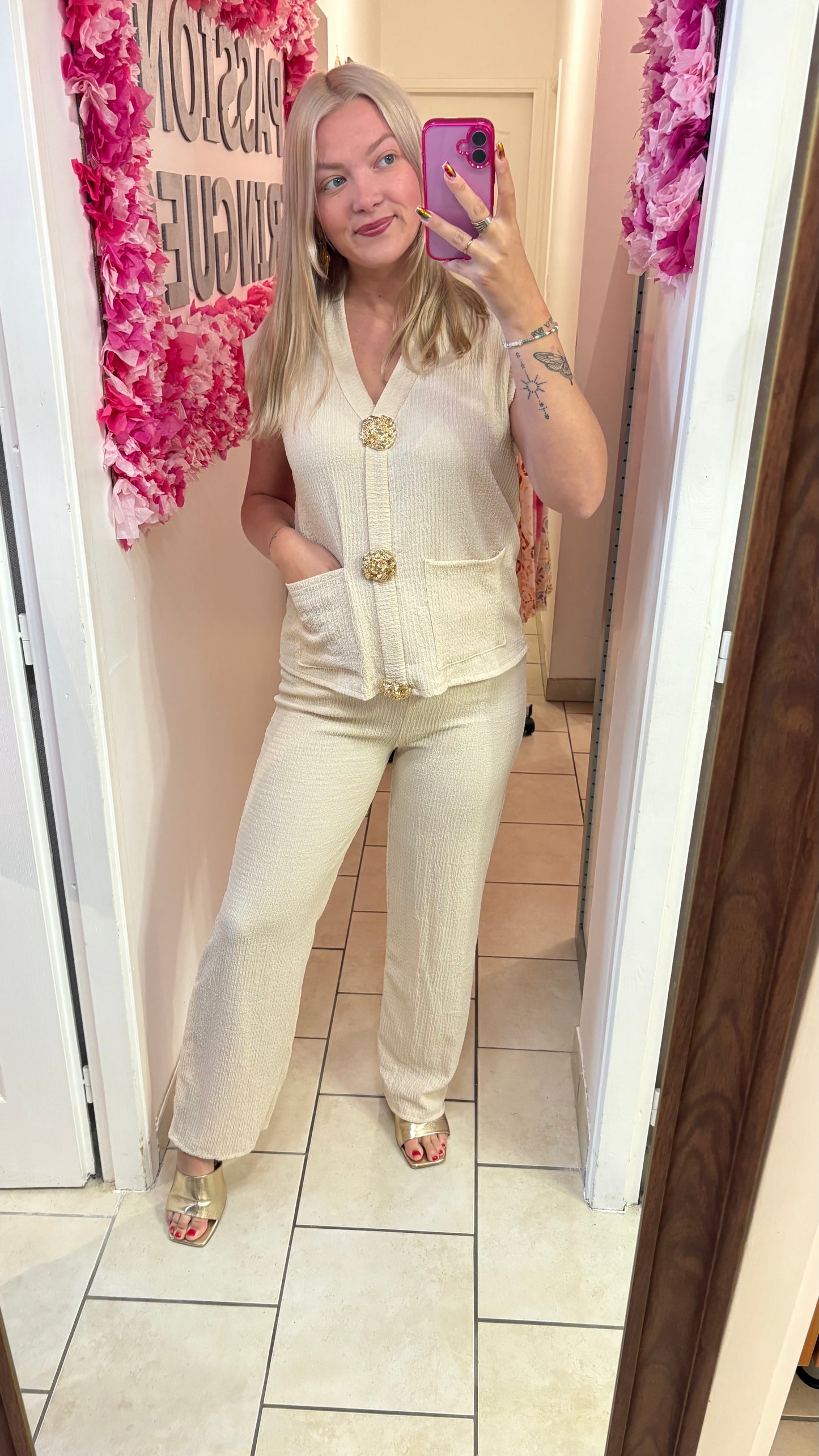 Ensemble beige
