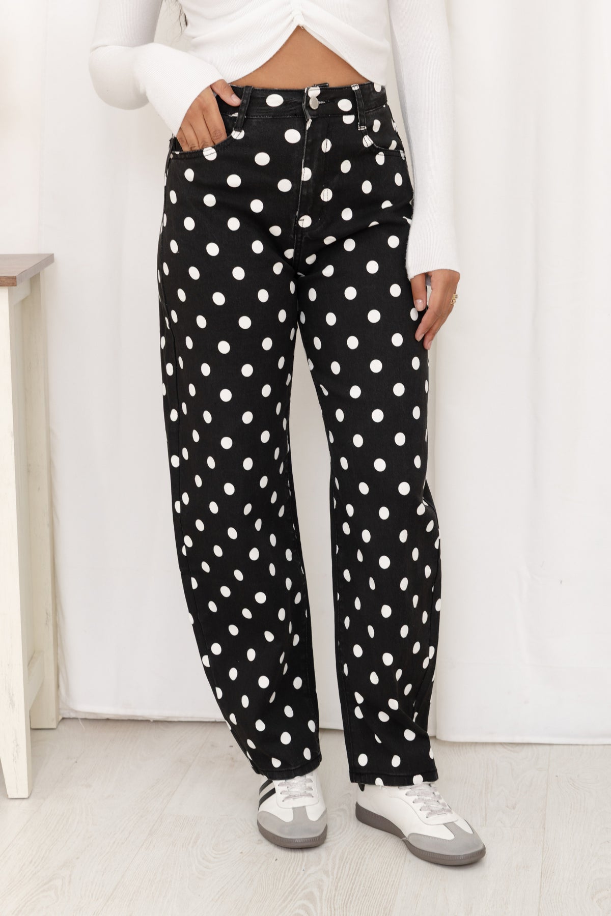 Jeans à pois