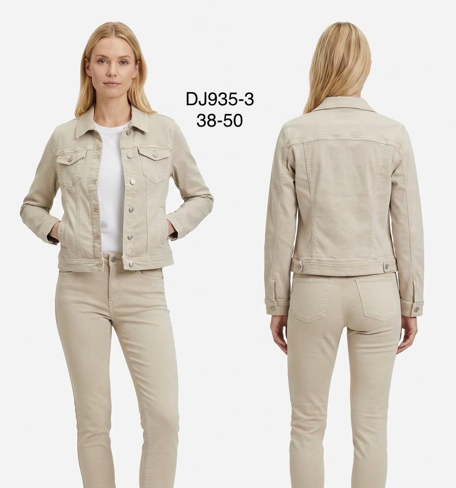 Veste en jean beige