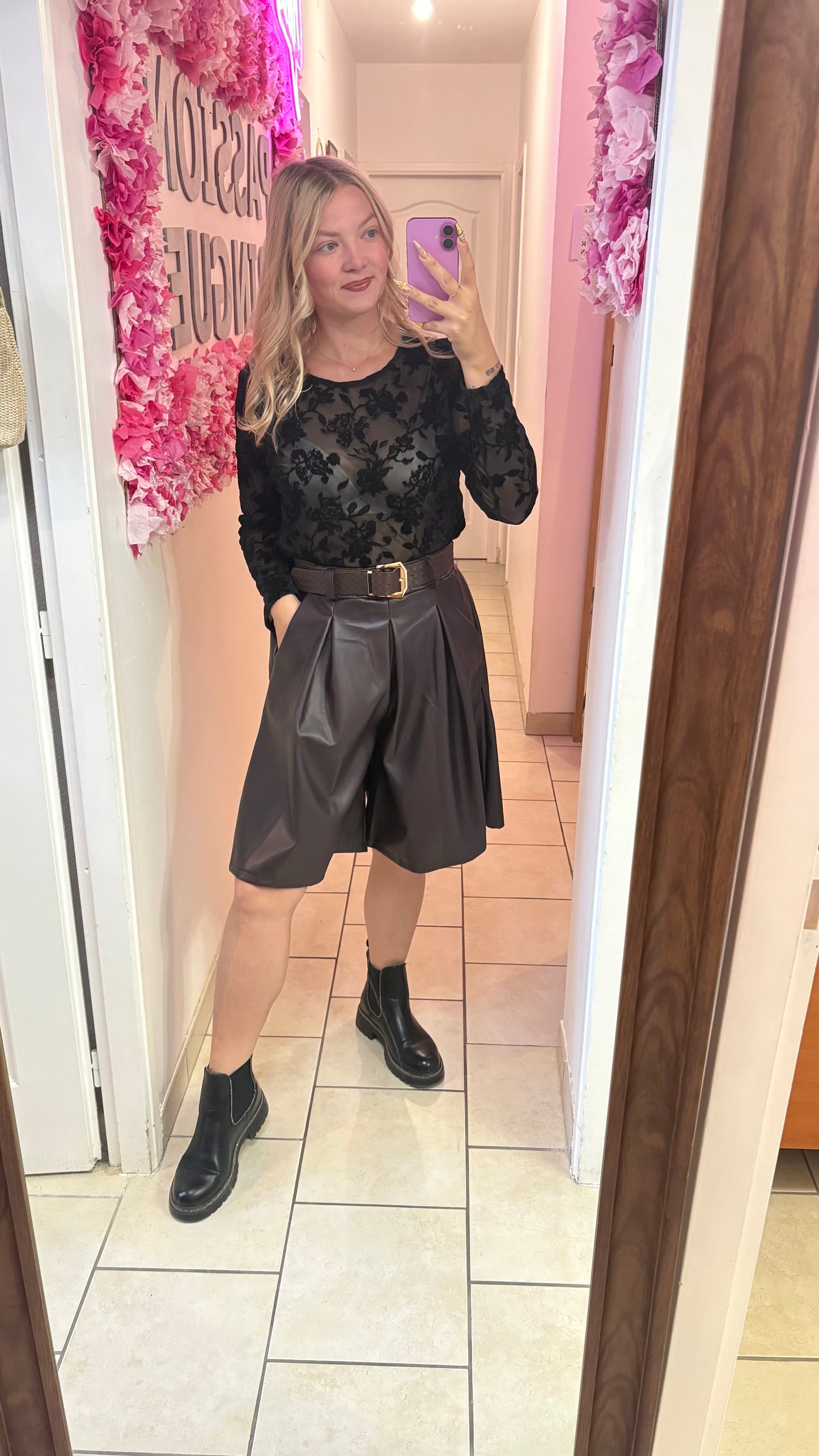 Top à dentelle noir 34/42