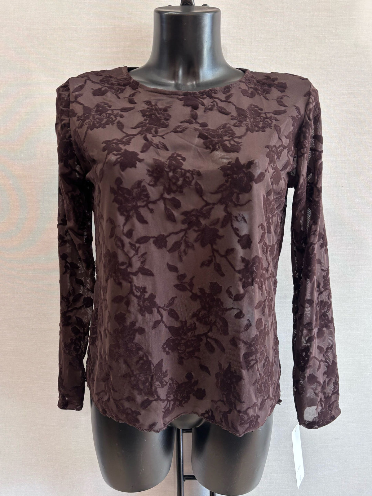 Top à dentelle choco 34/42
