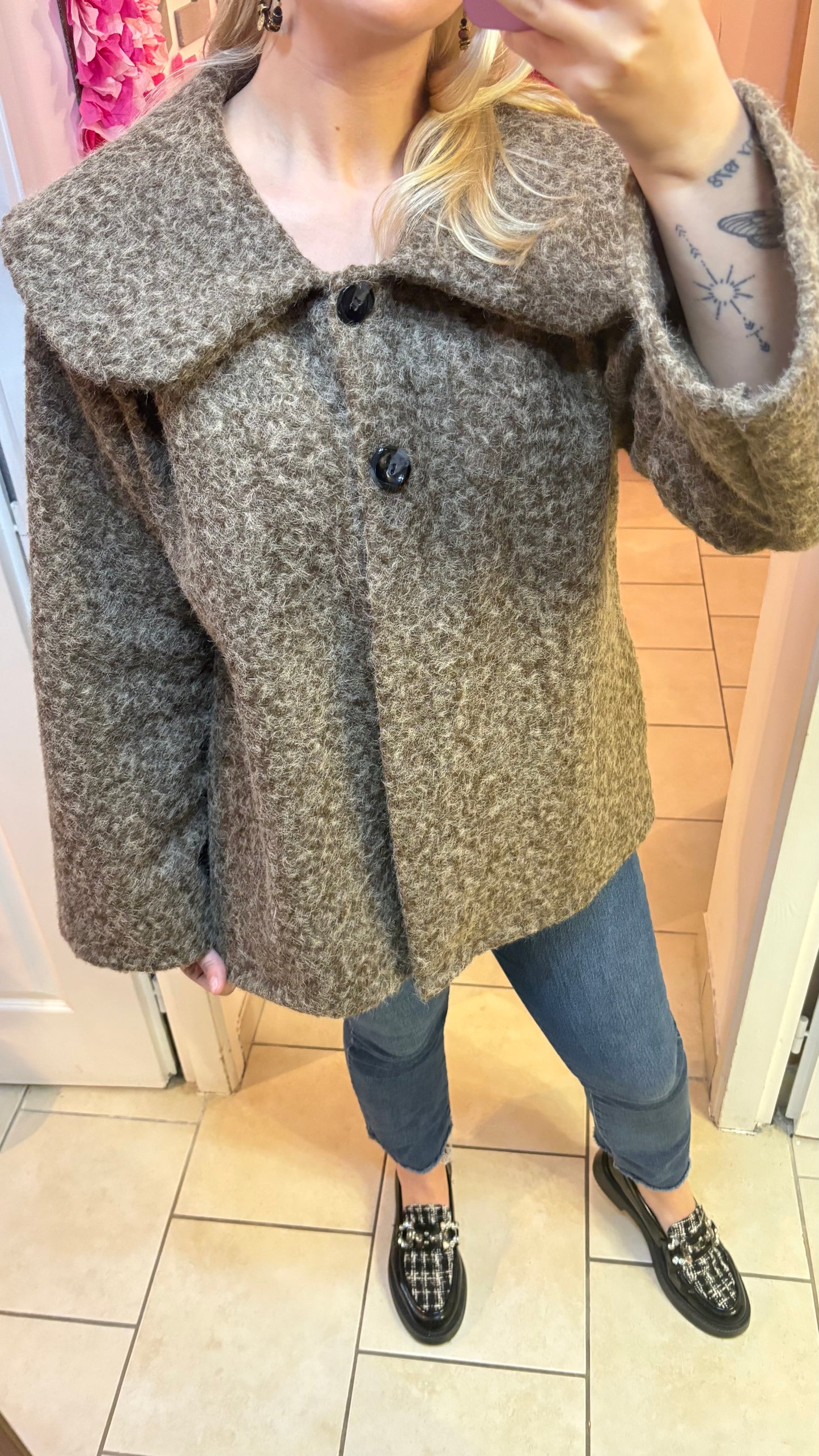 Manteau à col chocolat