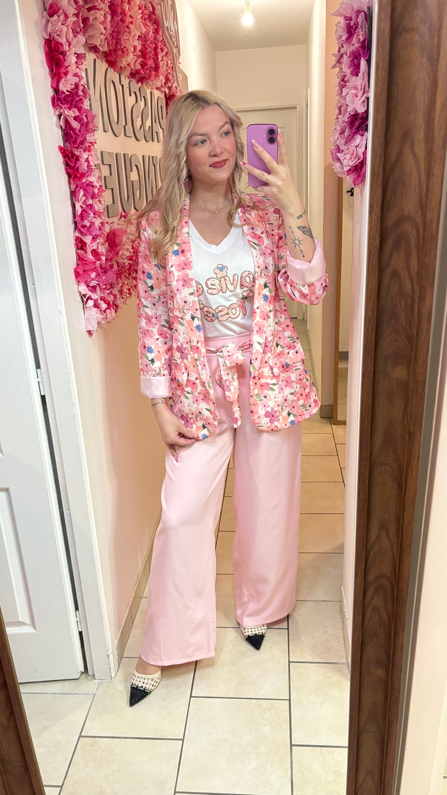 Tee shirt rose 36/42