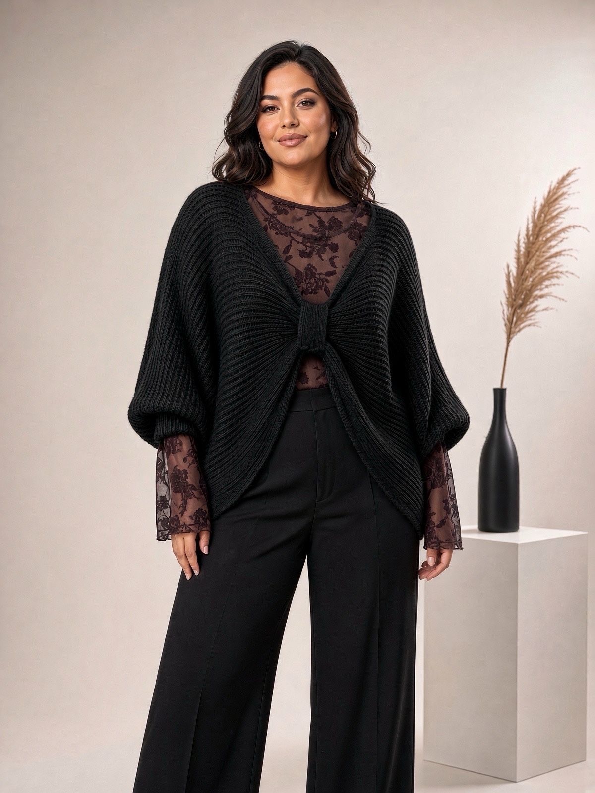 Pull en maille réversible 36/56