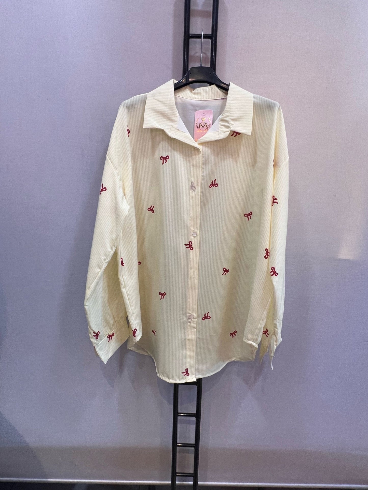 Chemisier jaune oversize