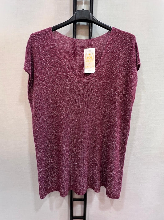 Top lurex bordeaux 42/48