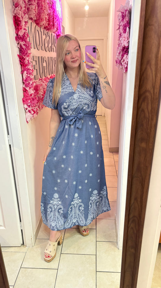 Robe longue effet jean 36/42