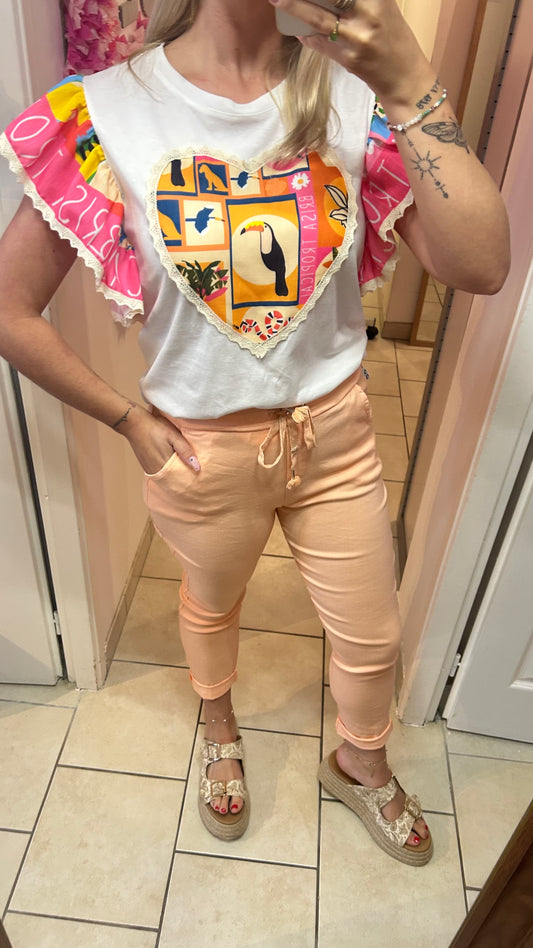 Tee shirt à volants