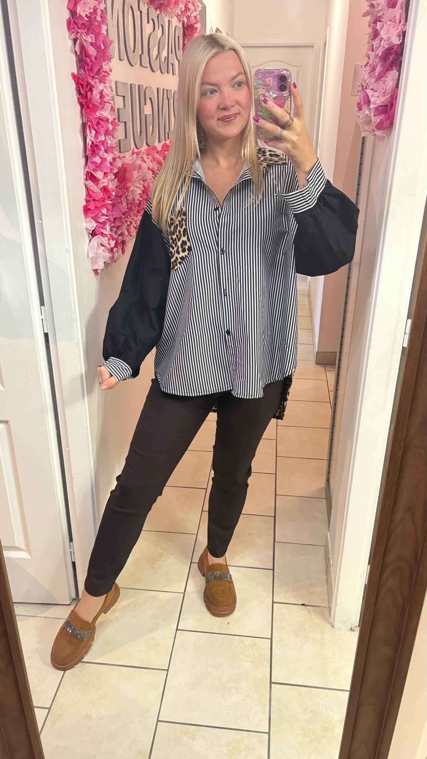 Chemise oversize noir
