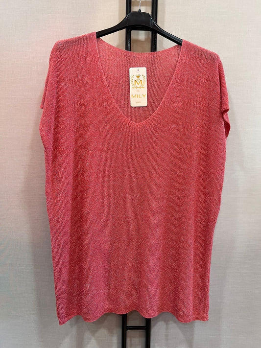 Top lurex corail 42/48