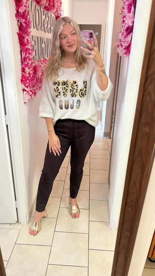 Pull écru