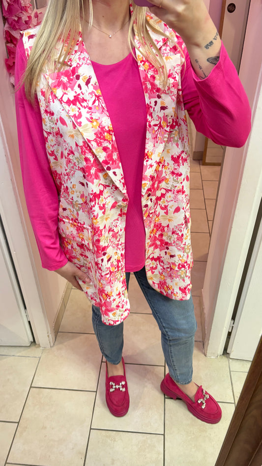 Pull basique fuschia