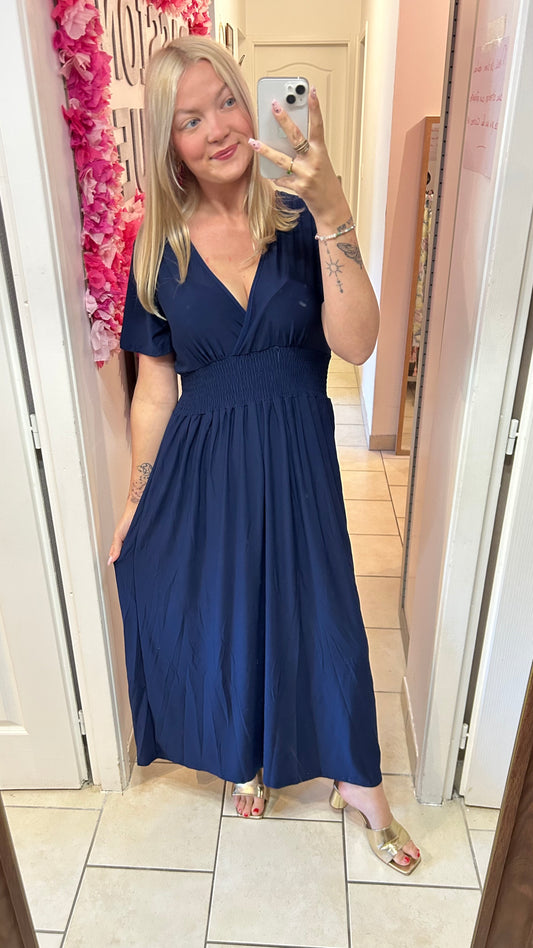 Robe magique marine à manches