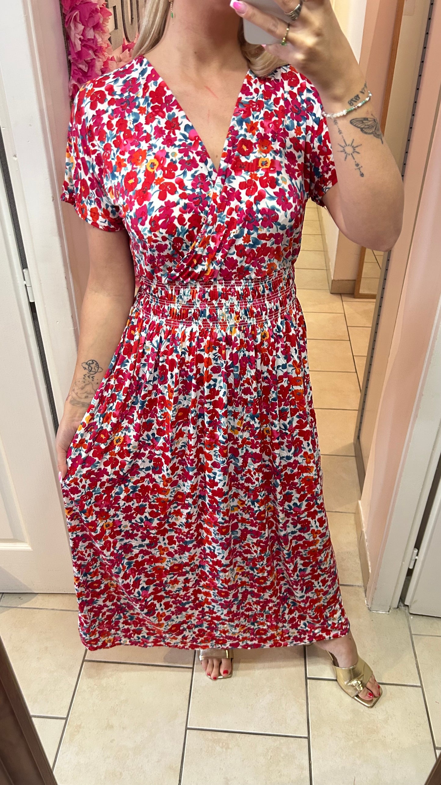 Robe longue magique à manches