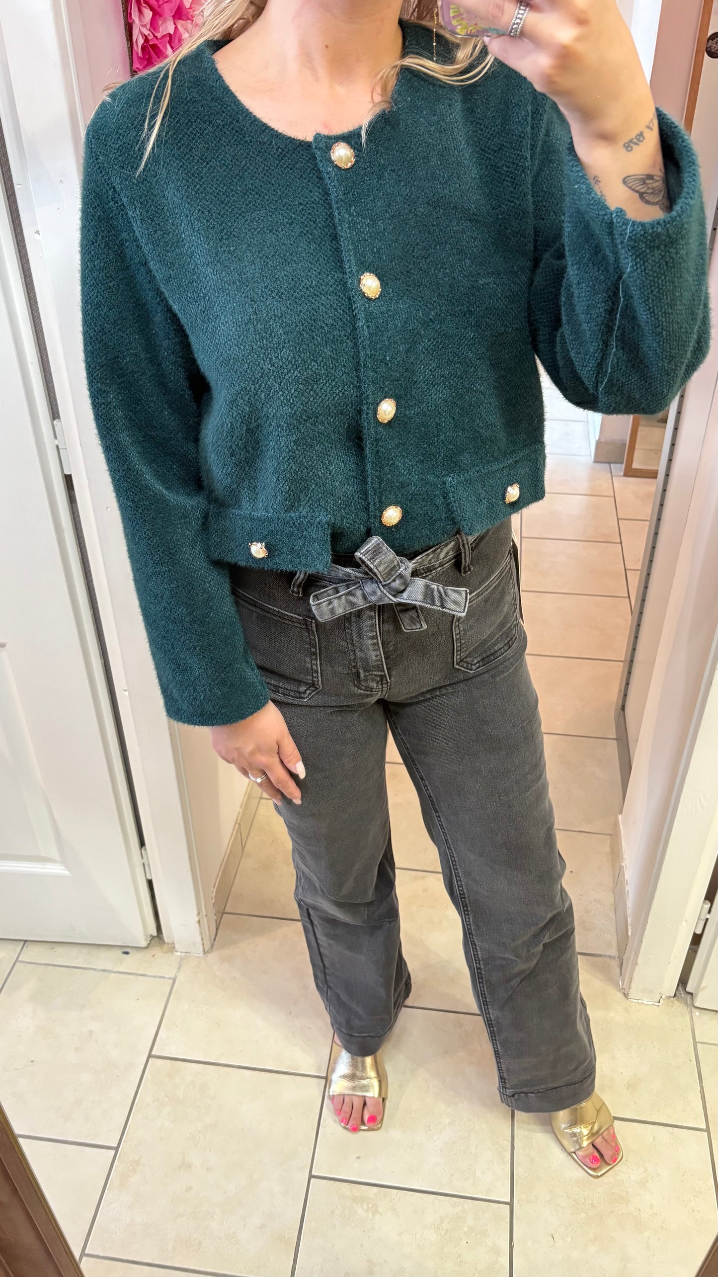 Veste bleu canard