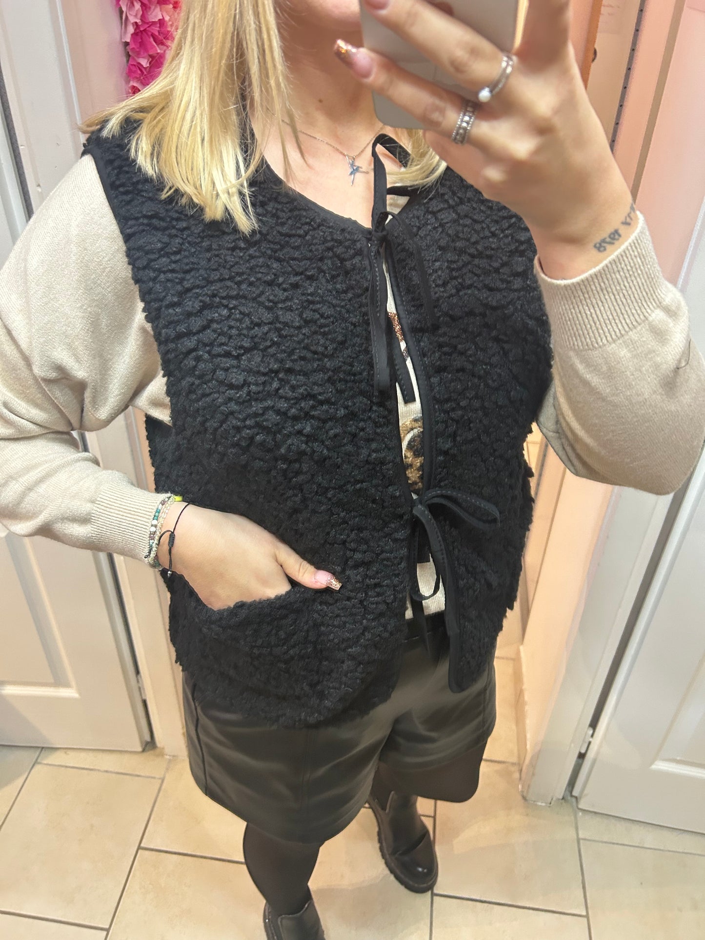 Gilet Teddy noir