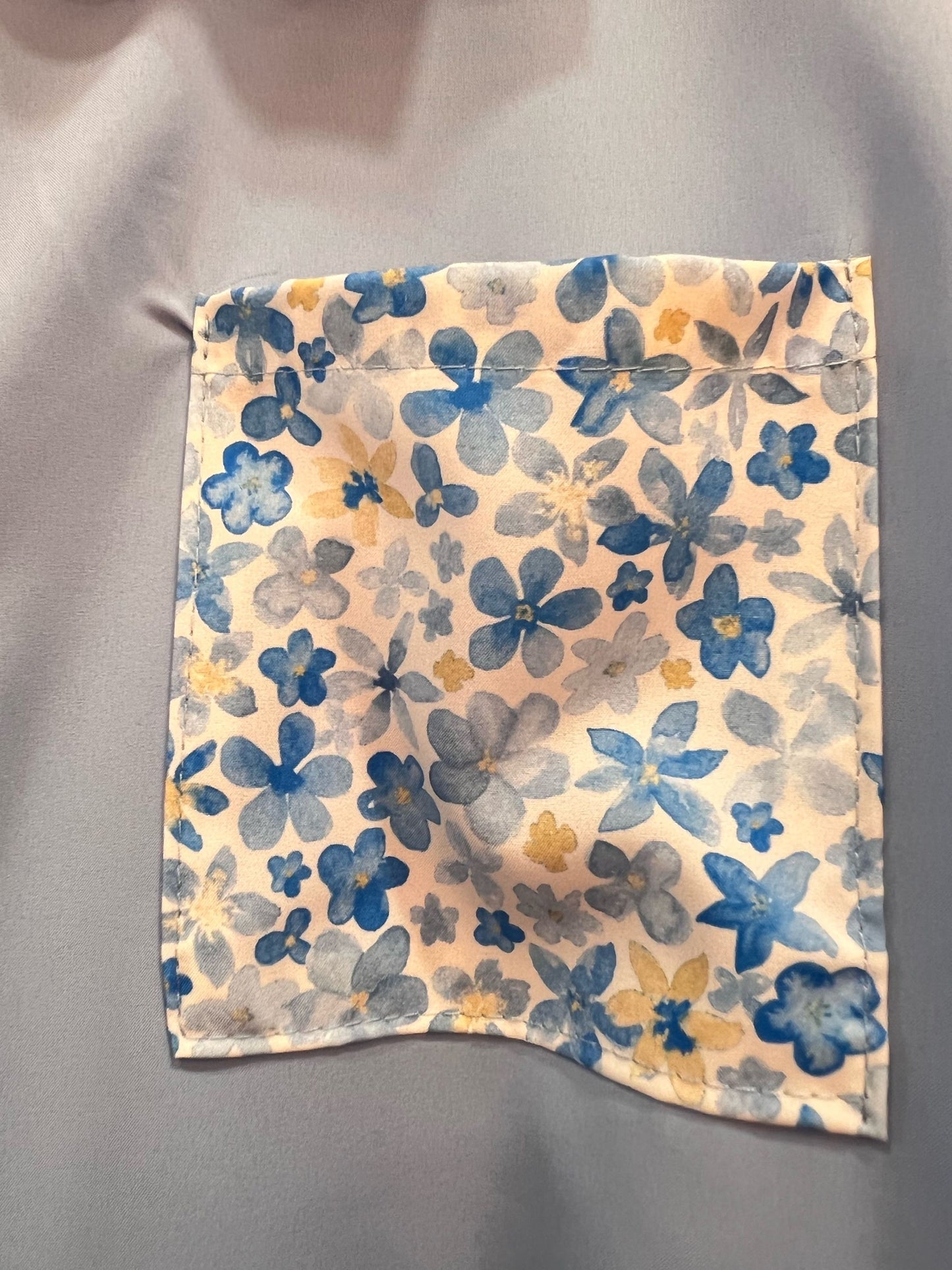 Chemisier bleu oversize