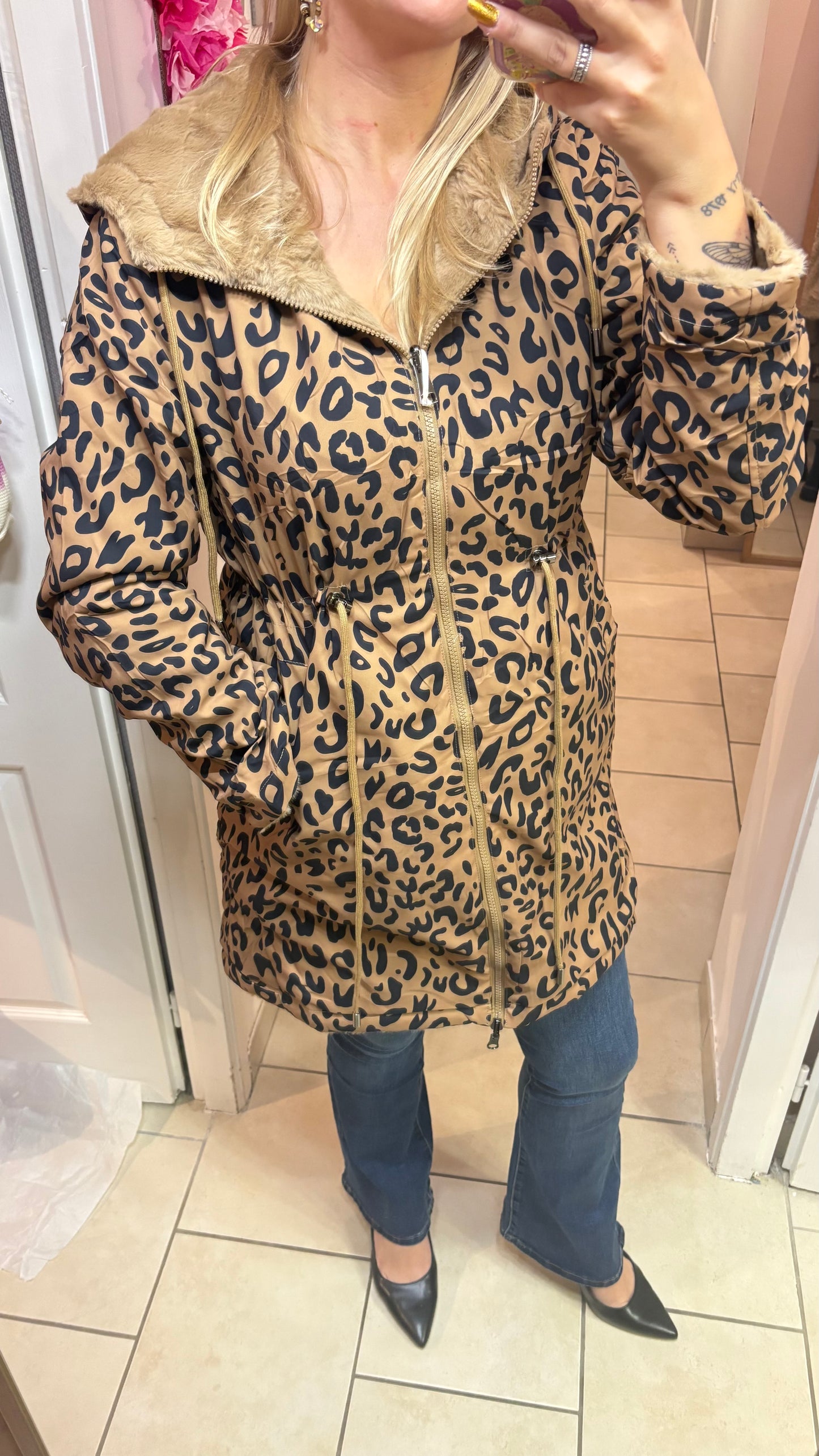 Parka fourrure réversible