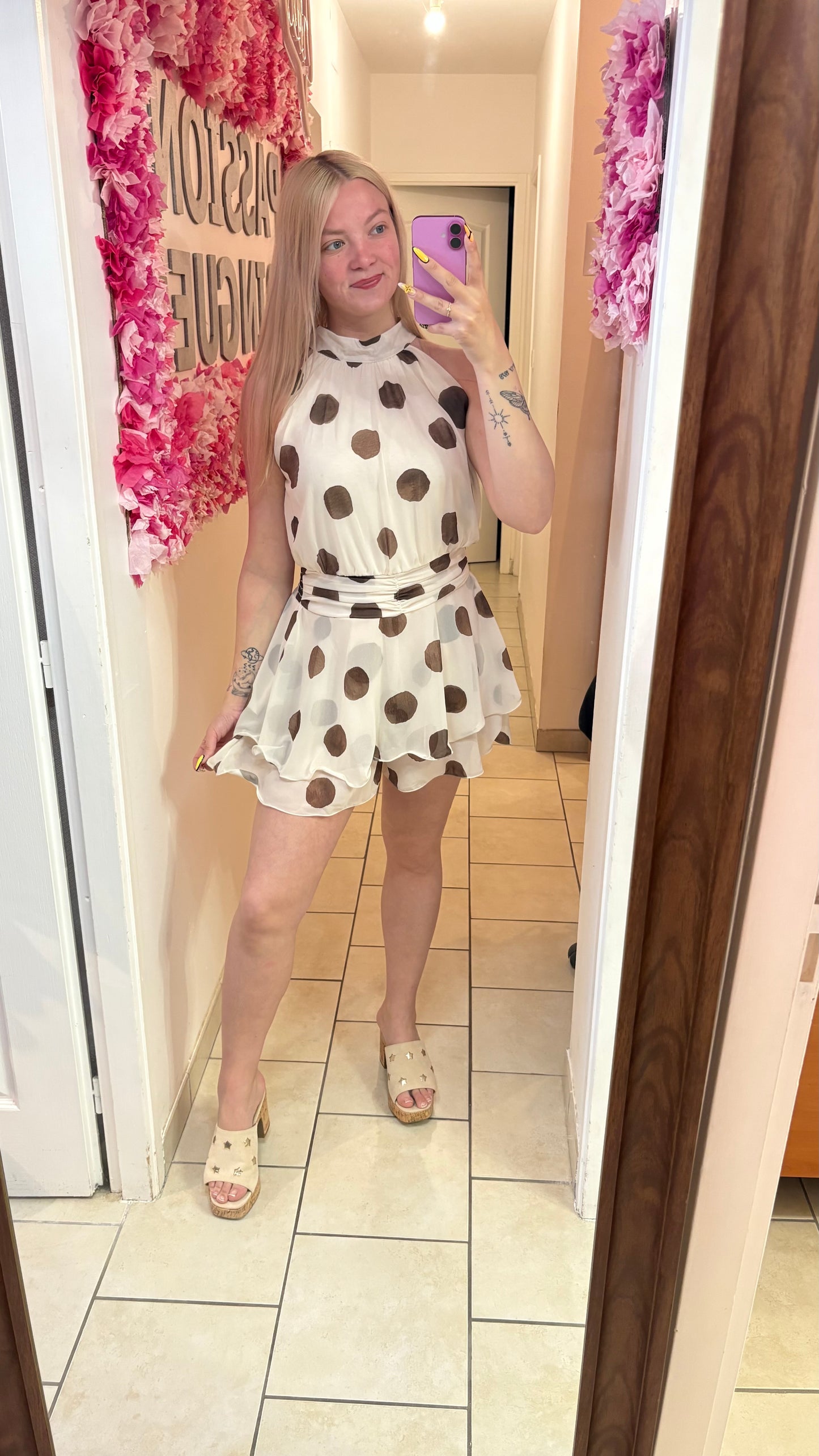 Combi short à pois