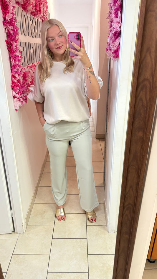Pantalon de tailleur aqua