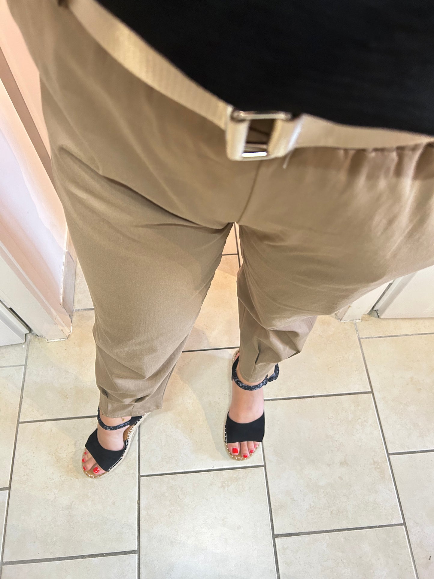 Pantalon droit camel