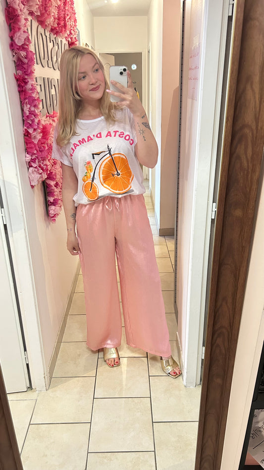 Pantalon en satin