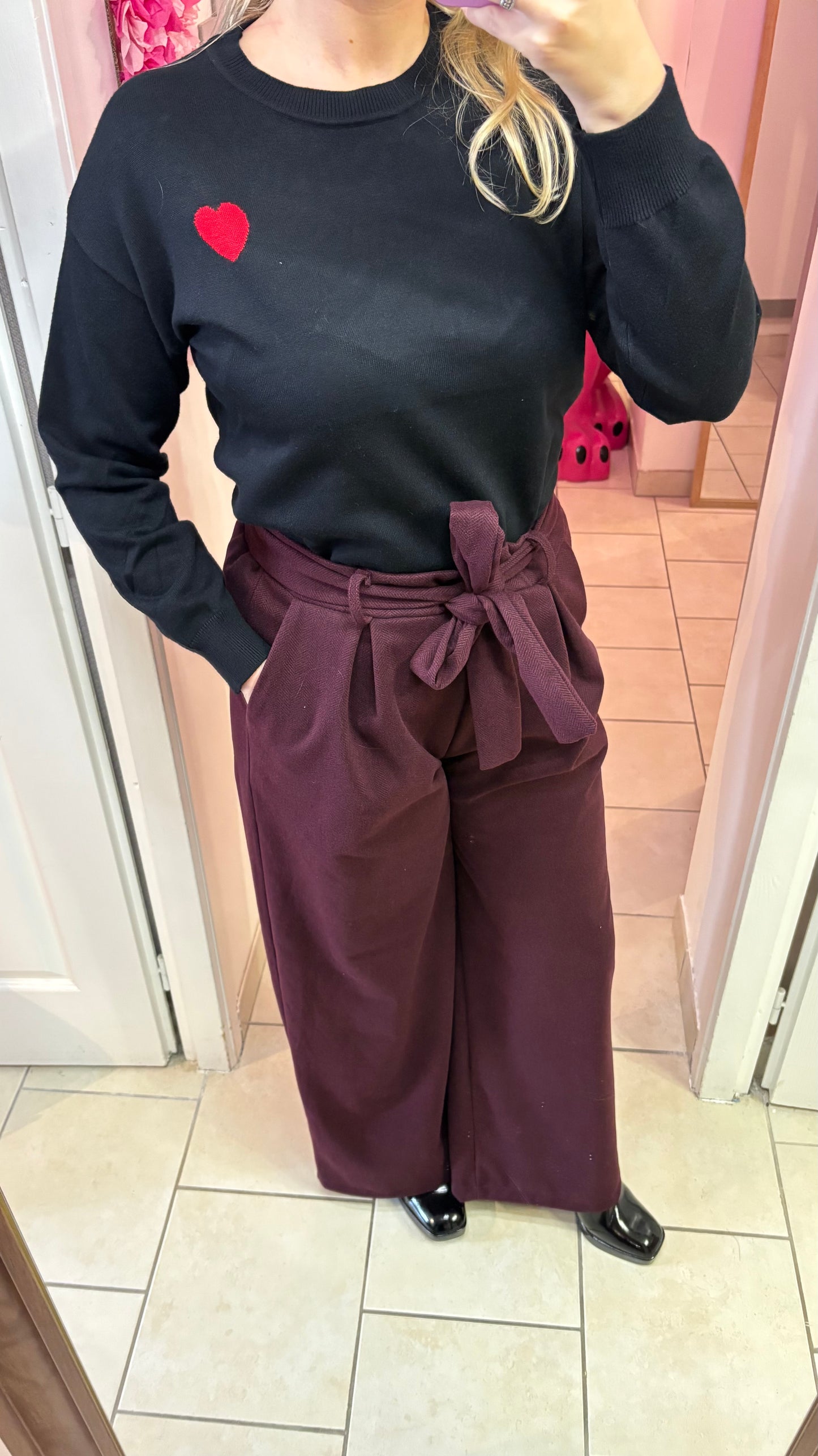 Pantalon bordeaux 36/44