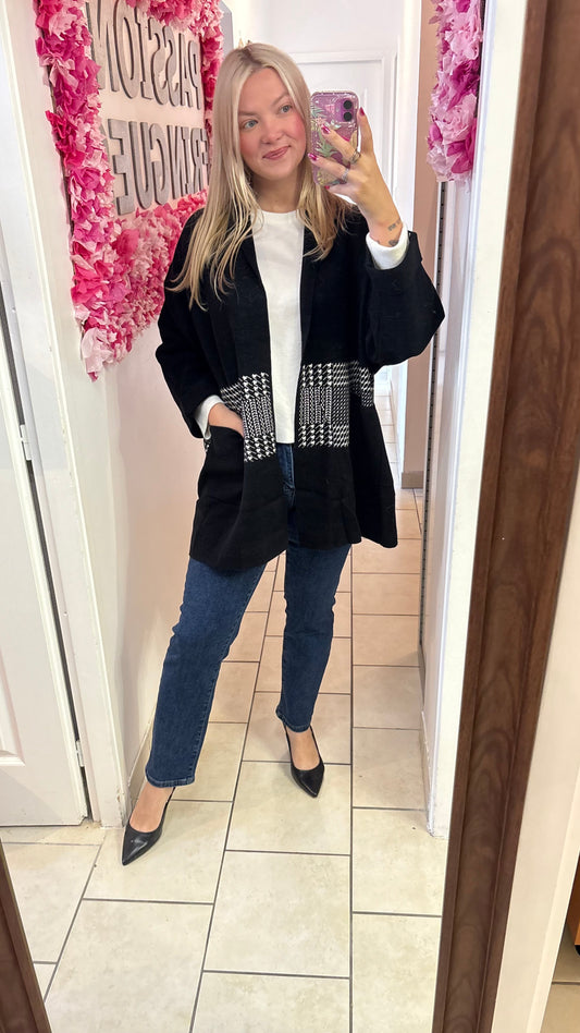 Gilet fluide pied de poule