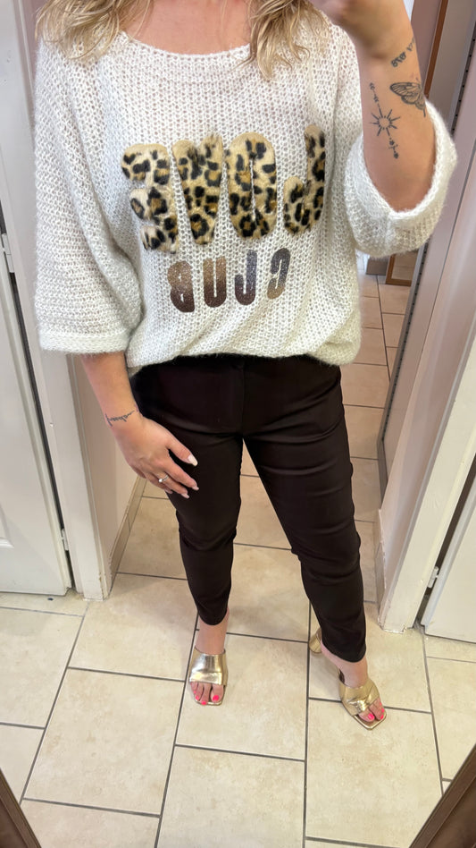 Pantalon chino chocolat