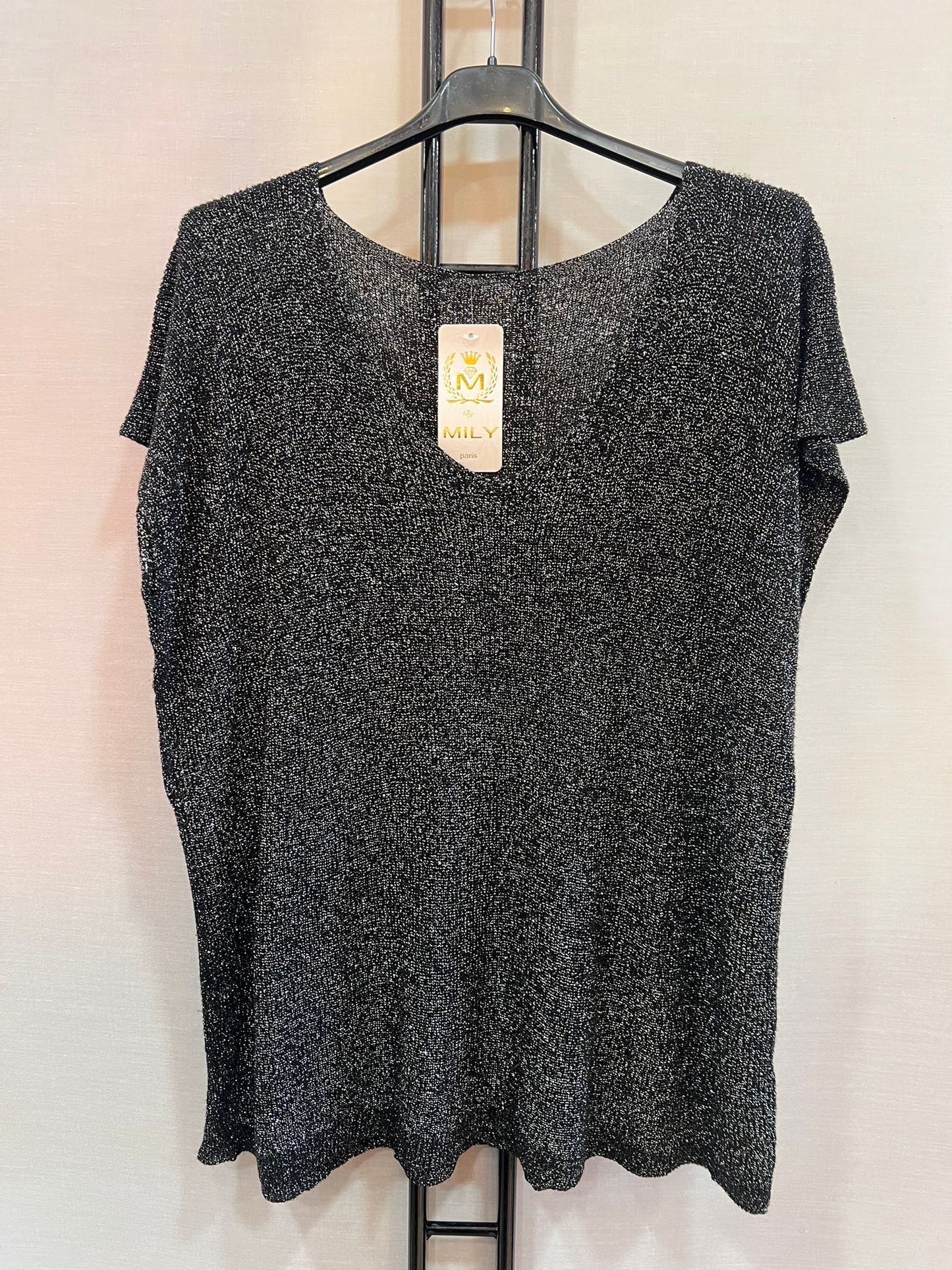 Top lurex noir 42/48