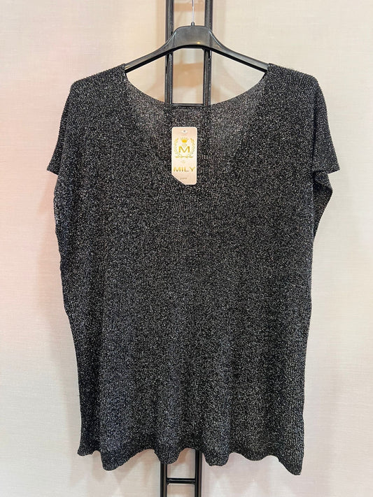 Top lurex noir 42/48